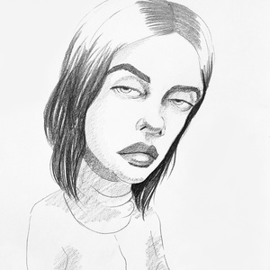 Karikatúra fotóról - Billie, Művészet, Portré & Karikatúra, Karikatúra, Fotó, grafika, rajz, illusztráció, MESKA