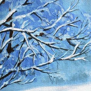 Havas táj - művészet - festmény - akril - Meska.hu