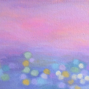 Városi bokeh - művészet - festmény - akril - Meska.hu