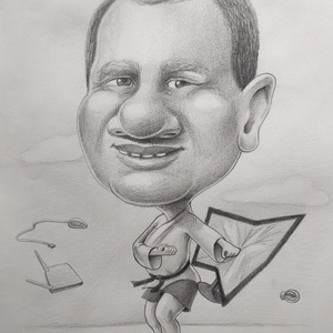 Karikatúra fotóról - kérlek, olvasd el a termékleírást!, Művészet, Portré & Karikatúra, Karikatúra, Fotó, grafika, rajz, illusztráció, MESKA