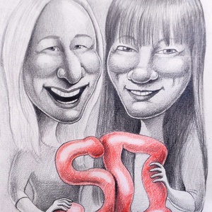 Karikatúra fotóról + egy szín, Művészet, Portré & Karikatúra, Karikatúra, Fotó, grafika, rajz, illusztráció, MESKA