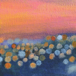 Városi bokeh - művészet - festmény - akril - Meska.hu