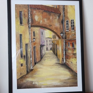 Mediterrán utca részlet Il., Művészet, Festmény, Olajfestmény, , MESKA
