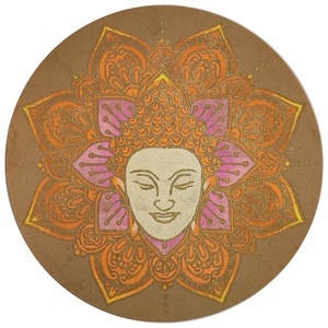 Buddha mandala, kézzel festett kerek falidísz - Meska.hu
