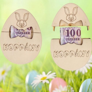 Húsvéti pénzátadó tojás névvel gravírozva - Meska.hu