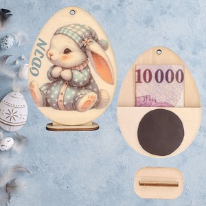 Húsvéti pénzátadó tojás névvel gravírozva - Meska.hu