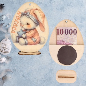 Húsvéti pénzátadó tojás névvel gravírozva - Meska.hu