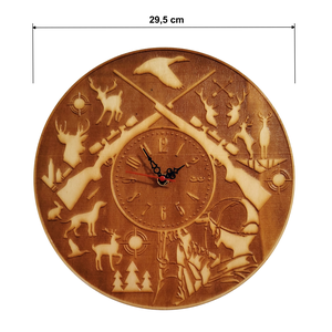 Gravírozott vadász falióra ajándék - otthon & életmód - dekoráció - fali és függő dekoráció - falióra & óra - Meska.hu