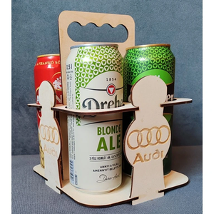 4 férőhelyes sörtartó születésnapra, névnapra, évfordulóra, egyéb alkalmakra. - otthon & életmód - konyhafelszerelés, tálalás - italos kellékek - sörtartó - Meska.hu