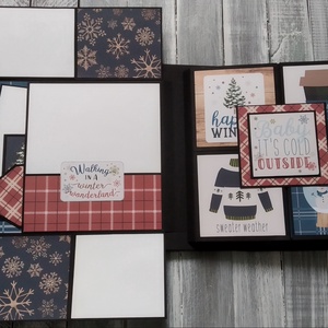 KÉSZLETEN - Legyen hó - Scrapbook album - otthon & életmód - papír, írószer - album & fotóalbum - Meska.hu