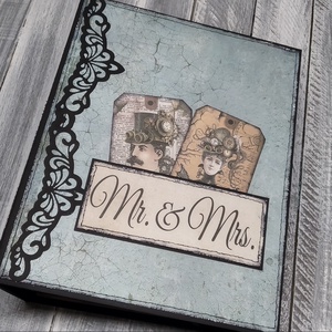 Steampunk wedding - esküvői scrapbook album - Meska.hu