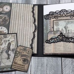 Steampunk wedding - esküvői scrapbook album - otthon & életmód - papír, írószer - album & fotóalbum - Meska.hu