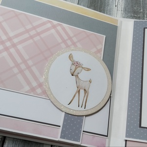 Kislány baba album bohó állatokkal - scrapbook fotóalbum - otthon & életmód - papír, írószer - album & fotóalbum - Meska.hu