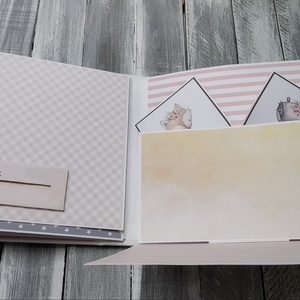 Kislány baba album bohó állatokkal - scrapbook fotóalbum - otthon & életmód - papír, írószer - album & fotóalbum - Meska.hu