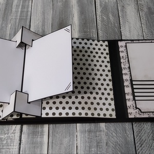 Fekete-fehér esküvői scrapbook fotó/emlékalbum  - otthon & életmód - papír, írószer - album & fotóalbum - Meska.hu