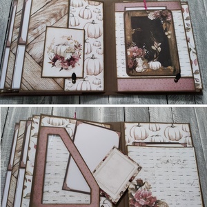 KÉSZLETEN - Kedvenc emlékeim - mályva színű scrapbook fotó/emlékalbum - otthon & életmód - papír, írószer - album & fotóalbum - Meska.hu