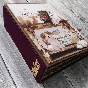 KÉSZLETEN - Kedvenc emlékeim - mályva színű scrapbook fotó/emlékalbum - Meska.hu