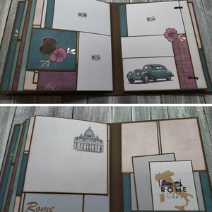 Minden út Rómába vezet - Extra nagy scrapbook emlék/fotóalbum (150 fotó) - otthon & életmód - papír, írószer - album & fotóalbum - Meska.hu