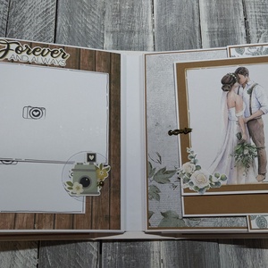 Natúr-fehér Esküvői Scrapbook Fotó/emlékalbum (90 db fotó) - otthon & életmód - papír, írószer - album & fotóalbum - Meska.hu