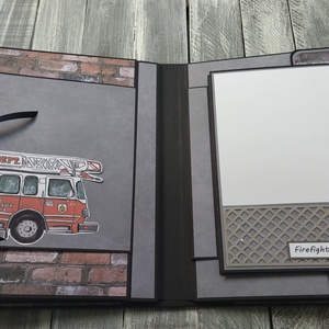 A Mi történetünk - Tűzoltóknak Nagy Tisztelettel - Scrapbook Fotó/emlékalbum  - otthon & életmód - papír, írószer - album & fotóalbum - Meska.hu