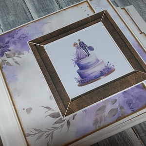 Levendula/Velence Esküvői Scrapbook Fotóalbum (90 db fotó) - Meska.hu