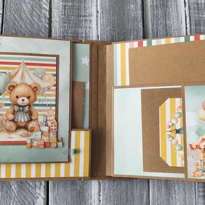 KÉSZLETEN - PlayTime - Scrapbook fotóalbum kicsiknek - otthon & életmód - papír, írószer - album & fotóalbum - Meska.hu