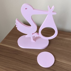 Magzati ultrahangkép tartó gólya  - baba - mama - babaszoba dekoráció - babaszoba kép - Meska.hu