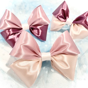 ,Big Pink Bows - Masnis Hajgumi Szett (3db/cs) - Meska.hu