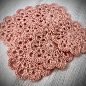 Giselle - Horgolt Mini Poháralátét (6db/szett) - otthon & életmód - dekoráció - asztal és polc dekoráció - horgolt & csipketerítő - Meska.hu