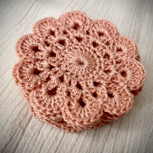 Giselle - Horgolt Mini Poháralátét (6db/szett) - otthon & életmód - dekoráció - asztal és polc dekoráció - horgolt & csipketerítő - Meska.hu