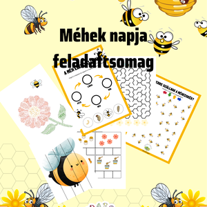 Méhek napja feladatcsomag, Játék & Sport, Készségfejlesztő és Logikai játék, Logikai játékok, Fotó, grafika, rajz, illusztráció, Meska