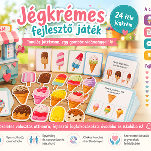 Jégkrémes játékcsomag - játék & sport - készségfejlesztő és logikai játék - oktató játékok - Meska.hu
