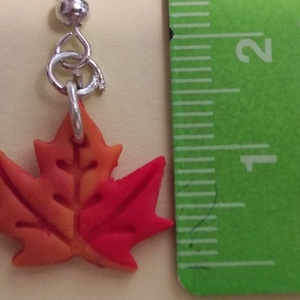 Őszi levél  - ékszer - fülbevaló - lógó fülbevaló - Meska.hu