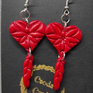 Szív fülbevaló , Ékszer, Fülbevaló, Lógó fülbevaló, Ékszerkészítés, MESKA