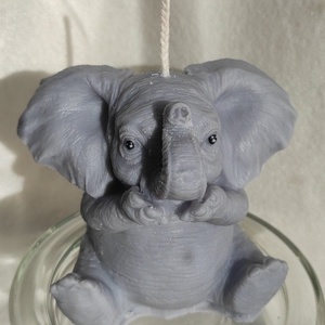 Ne szólj elefánt dekor gyertya - Meska.hu