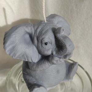 Ne szólj elefánt dekor gyertya - otthon & életmód - gyertya, illat, aroma - gyertya - Meska.hu