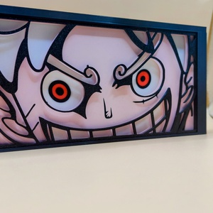 One Piece Luffy Gear 5 Állítható Fényes Lámpa Lightbox, Otthon & Életmód, Lámpa, Hangulatlámpa, , MESKA