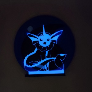 Foszforeszkáló vaporeon dísz - Meska.hu