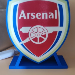  Arsenal LED Lámpa  Világító Logó Dísz Focirajongóknak - otthon & életmód - lámpa - asztali lámpa - Meska.hu