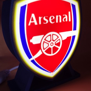  Arsenal LED Lámpa  Világító Logó Dísz Focirajongóknak - otthon & életmód - lámpa - asztali lámpa - Meska.hu