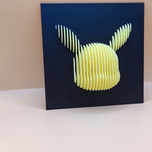  Pikachu Fali Dísz  Modern 3D Pokémon Dekoráció  - Meska.hu