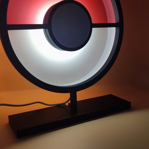 Pokéball asztali lámpa - otthon & életmód - lámpa - asztali lámpa - Meska.hu