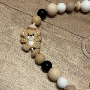 Cumilánc - bézs mackóval - baba - mama - baba játékok - cumilánc - Meska.hu