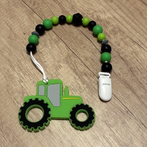 Rágcsalánc - zöld traktorral - baba - mama - baba játékok - cumilánc - Meska.hu