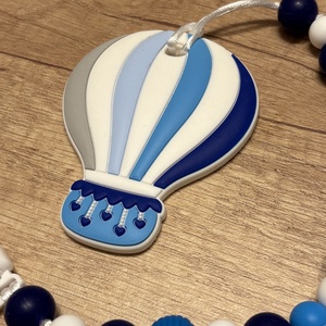 Rágcsalánc - hőlégballonnal - baba - mama - baba játékok - cumilánc - Meska.hu