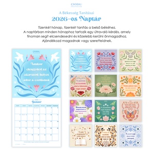 2026-os Fali Naptár - otthon & életmód - dekoráció - fali és függő dekoráció - falinaptár & öröknaptár - Meska.hu