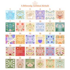 A Békesség Tanításai - Kártyacsomag - művészet - grafika & illusztráció - egyéb rajzok - Meska.hu