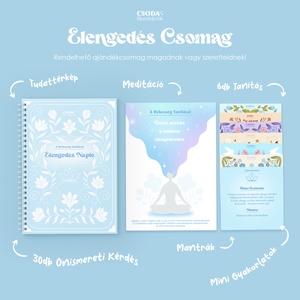 Elengedés Csomag: Napló, Meditáció, Kártyák, Otthon & Életmód, Papír, írószer, Jegyzetfüzet & Napló, Fotó, grafika, rajz, illusztráció, MESKA