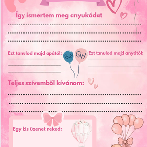 Hello Baby! Babaváró Tippelős Játék és Jókívánság Lap - baba - mama - babaemlékek - bababejelentők - Meska.hu