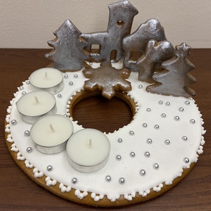 4 mécseses adventi koszorú, Karácsony, Adventi díszek, Adventi koszorú, , MESKA